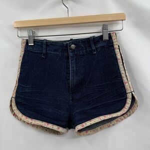Grey Antics by Grey Ant Rare Vintage Denim Dolphin Shorts with Floral Trim | 24